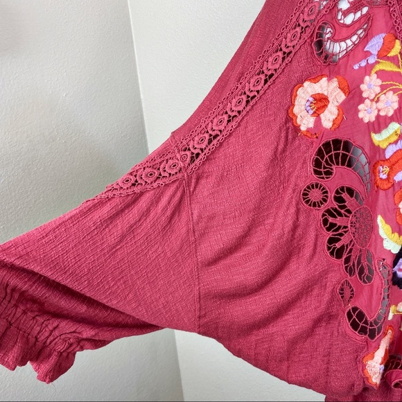 ✖️SOLD✖️•FREE PEOPLE• Serafina Embroidered Blouse - Picture 5 of 14